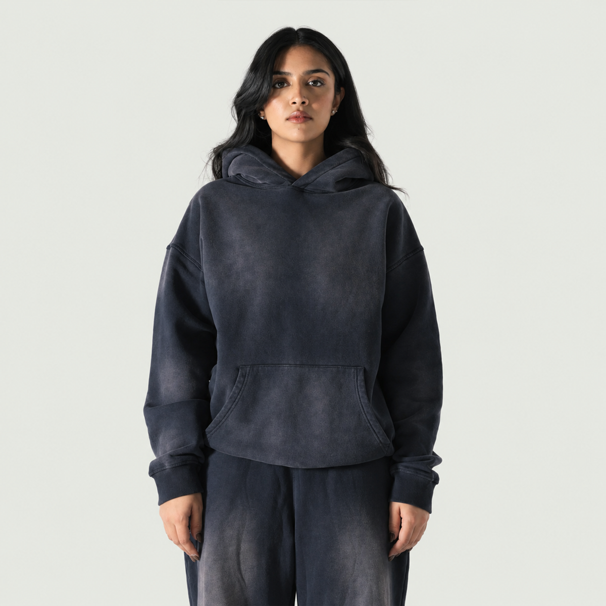 Z35 SUN FADED HOODIE - DARK BYZANITE [400 GSM]