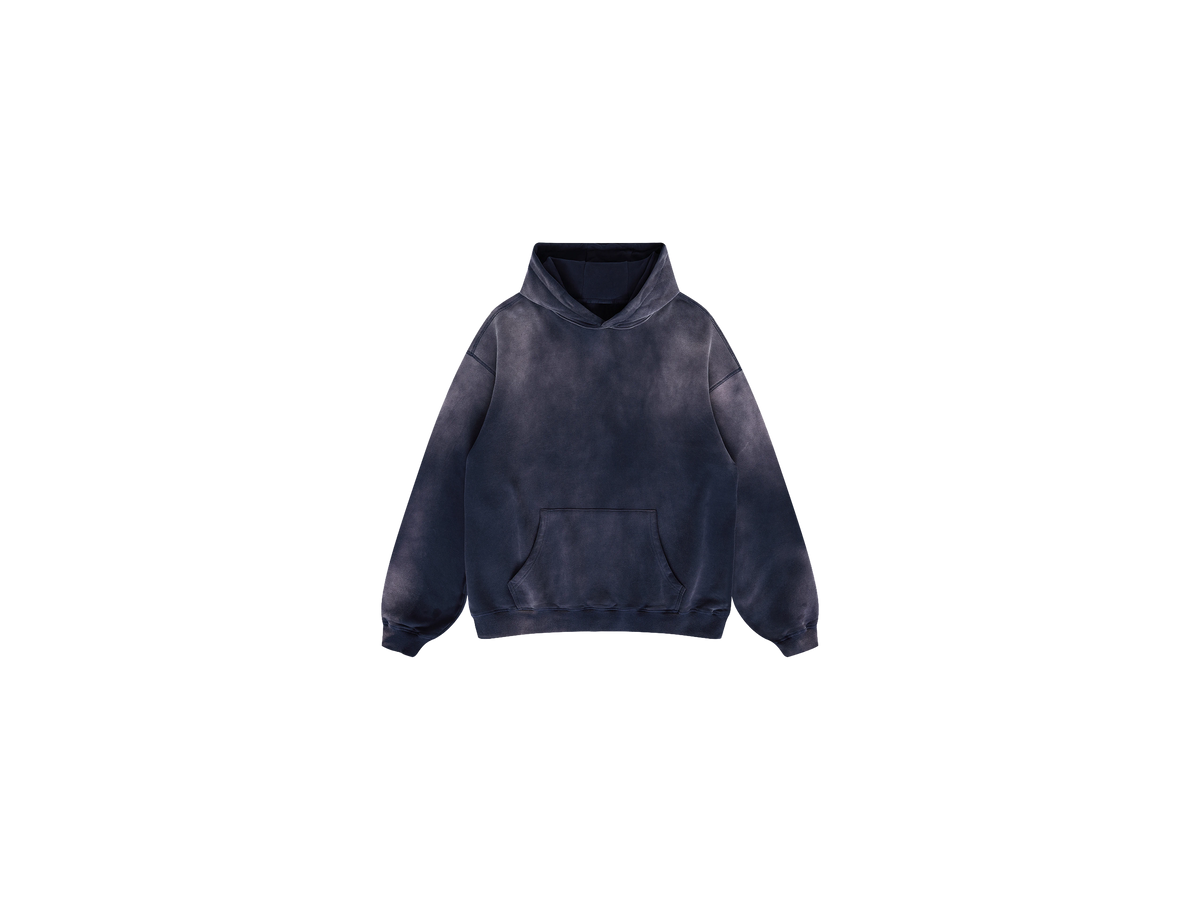 Z35 SUN FADED HOODIE - DARK BYZANITE [400 GSM]