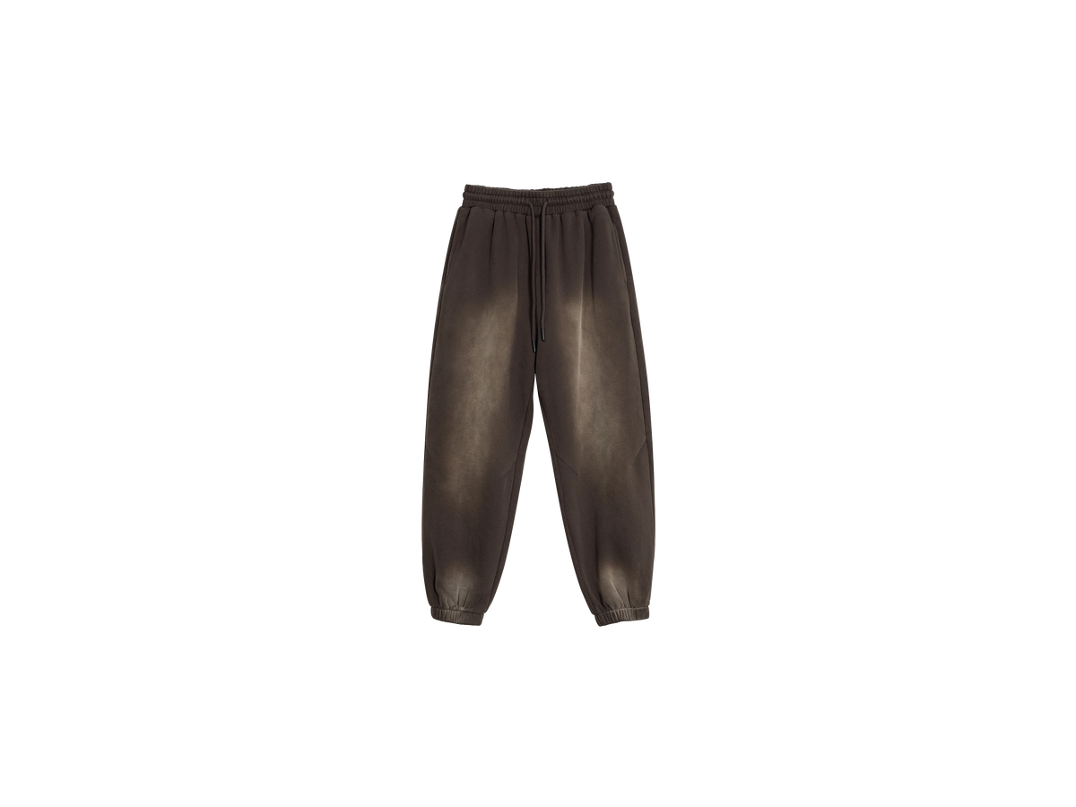 Y35 SUN FADED SWEATPANTS - BROWN [400 GSM]